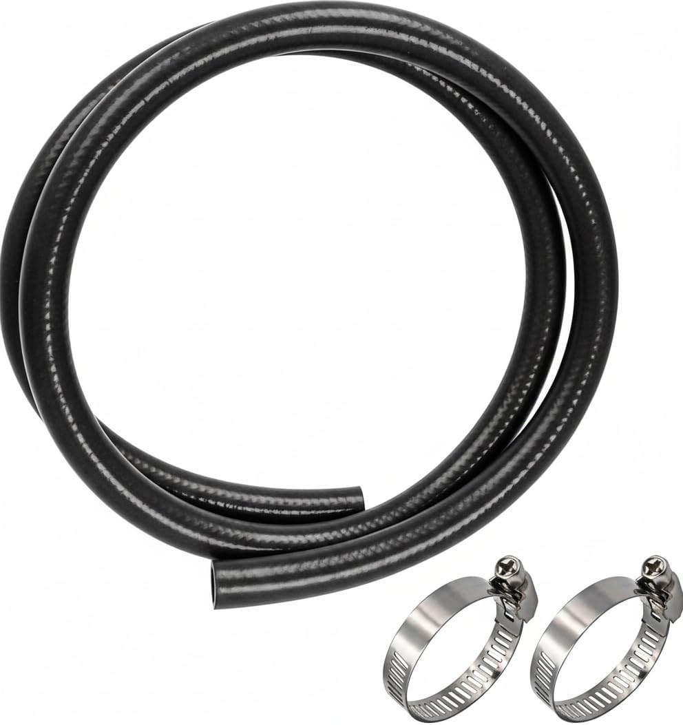 28491 5/8" Heater Hose Safety Stripe Standard Straight, 6' Length | For Cars, Silicone Car Coolant Hose, Transferring Water/Air