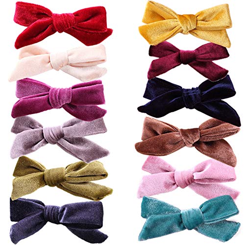 Baby Girl Hair Bow Set Spring Floral Print Bows Headbands Clip Alligator Hair Clips for Toddlers Kids (ASNS12629)