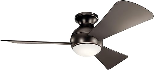 Miniatura 7 de Kichler Sola Ventilador de techo LED para interiores y exteriores de 54 pulgadas en bronce viejo, 3 cuchillas, 3000 K, (54 pulgadas de ancho x 11