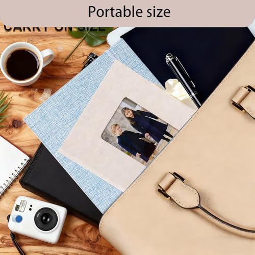 2 Pack Fotoalbum Einsteckalbum, Leinen-Fotoalben für 100 15,2 x 10,2 cm große Bilder, Fotoalbum Zum Einstecken mit Band