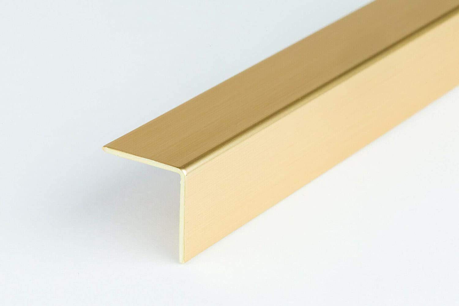 Silver & Gold Effect Plastic PVC Corner 20x20mm -1 Meter Angle Trim Wall Edge Protector TMW Profiles (Gold)