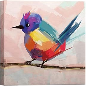 SIGNWIN Canvas Wall Art Cute Rainbow Color Old...