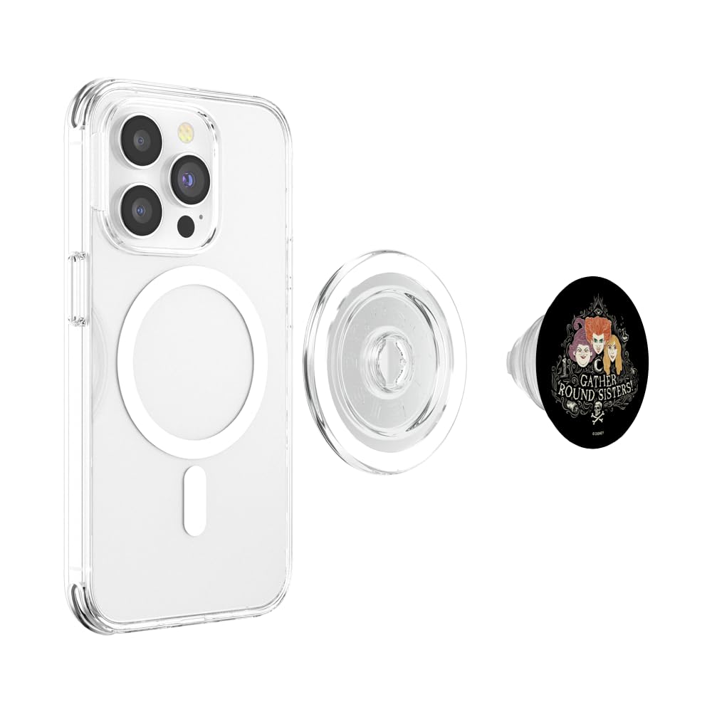 Disney Hocus Pocus Gather' Round Sanderson Sisters PopSockets PopGrip for MagSafe, Clear - Image 3