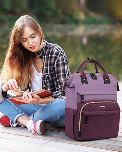 Image of LOVEVOOK Laptop Backpack for Women, 15.6 inch Waterproof Nurse Bag Teacher Work Backpack Purse for Women, Travel Computer Backpack for College Office Business Ladies