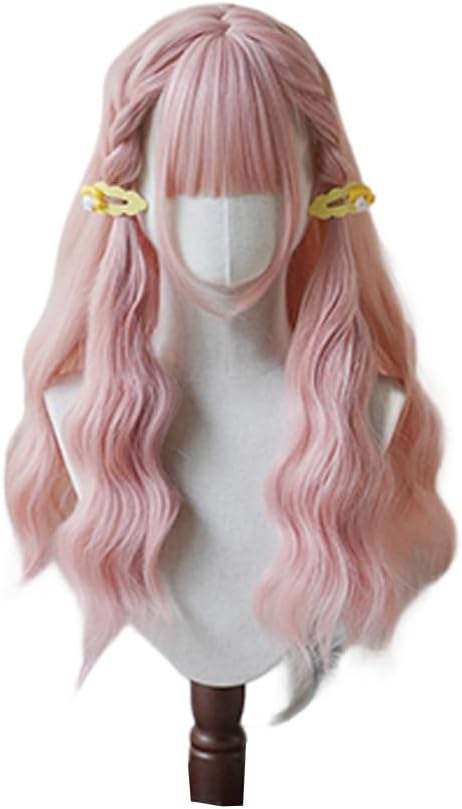 ウィッグ ロング フルウィッグ ウェーブ カール ぱっつん前髪 かつら パーマ コスプレ 耐熱カツラ wig レディーズ ロリータ