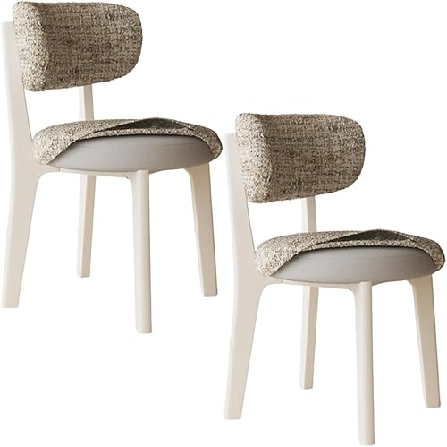 Miniatura 52 de YVYKFZD Sillas de comedor de madera maciza, juego de sillas de comedor sin brazos, sillas de cocina tapizadas, silla de sala de estar con funda de