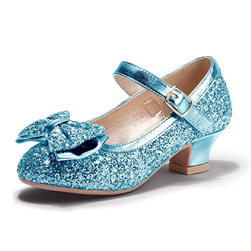 Image of PANDNAINJIA Girls Dress Shoes Toddler Heels Mary Jane Pumps