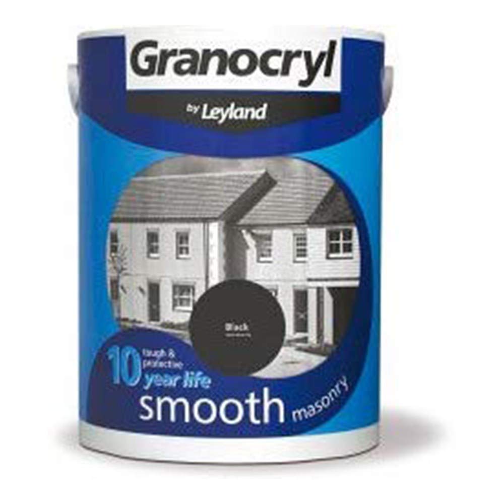 Leyland Granocryl Smooth Masonry Paint - Black 2.5L โ image 1