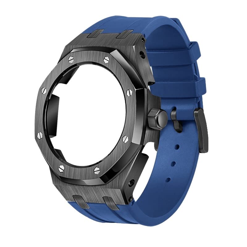 Bracelet de montre GA2100 en caoutchouc fluororubber et lunette métal en acier inoxydable