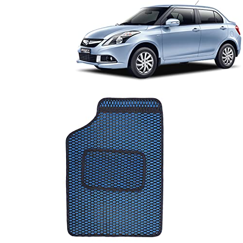 Image of Kingsway Dotted Design Car Floor Foot Mats Universal Fit for Maruti Suzuki Swift Dzire, Model Year : 2012-2017, Water and Dustproof, Color Blue, Set of 5 Pieces