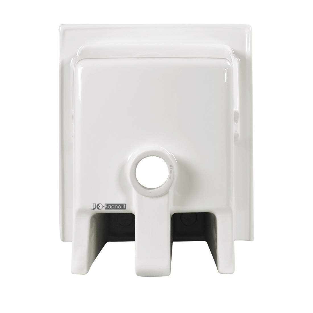 LAVATOIO PILOZZO 45x50 IN CERAMICA TUTTA VASCA PER TOP O MOBILE DA INCASSO O INSTALLAZIONE CON STAFFE ANCHE IN ESTERNO INCLUSO DI PILETTA IN ACCIAIO E SIFONE