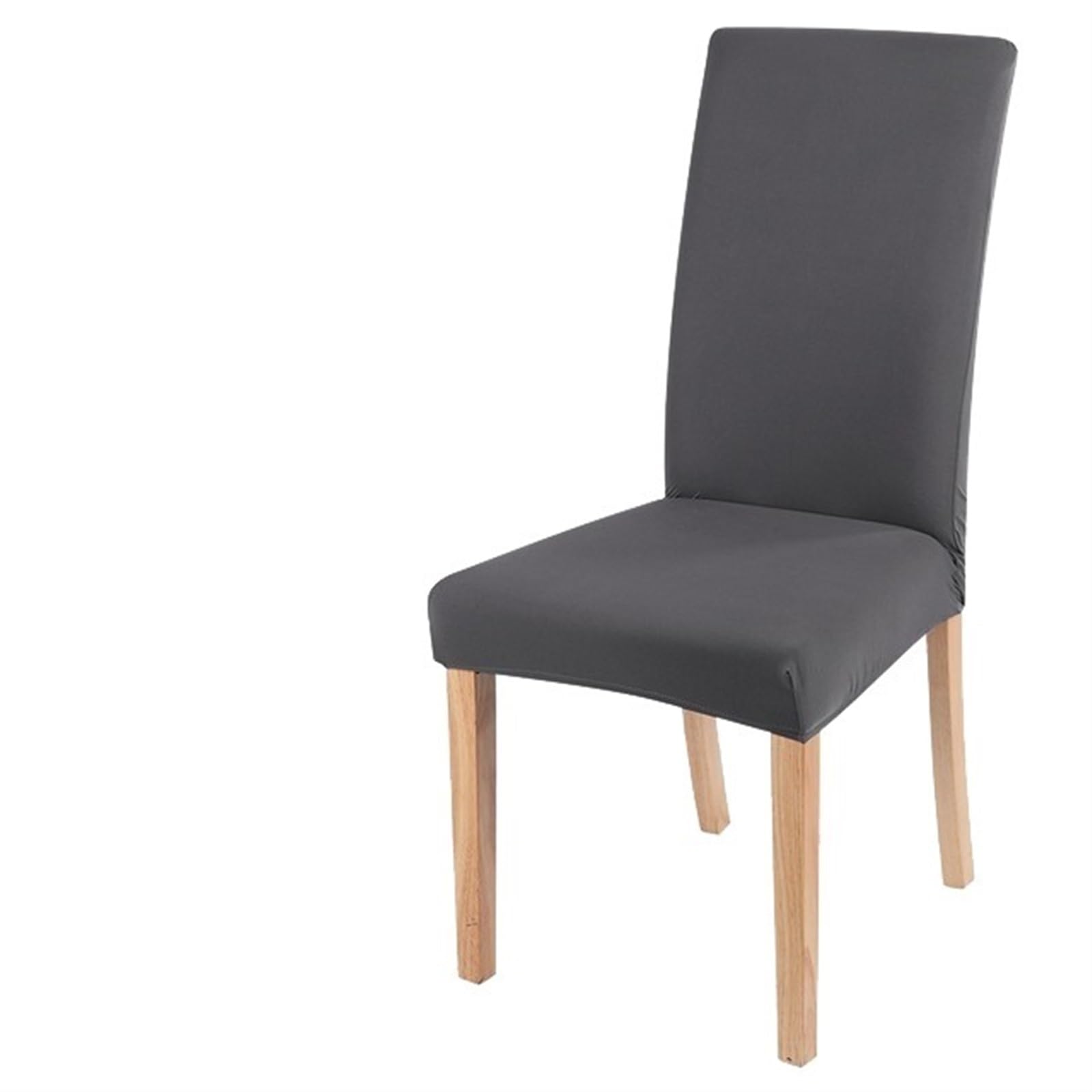 Chair Covers Elastic solid color Chair Cover Home Spandex Stretch Slipcovers Chair Seat Covers For Kitchen Dining Room Wedding Banquet Home (Color : Dark grey, Size : Universal Size)