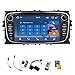 Produktbild Doppel-DIN 7 Zoll HD Touchscreen Autoradio DVD Player GPS bereit Sat NAVI mit Bluetooth-USB / SD AM FM Radio Auto-Logo gewhlt Audio-Steuergert f¨¹r Ford Focus Mondeo S-max Galaxy + Fernbedienung + canbus