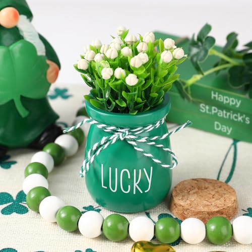 St-Patricks-Day-Decorations-6PCS-Mini-Glass-Jars-Farmhouse-St-Patricks-Day-Decor-for-Home-Kitchen-Table-Fireplace-Mantel St Patricks Day Decorations 6PCS Mini Glass Jars Farmhouse St Patricks Day Decor for Home Kitchen Table Fireplace Mantel