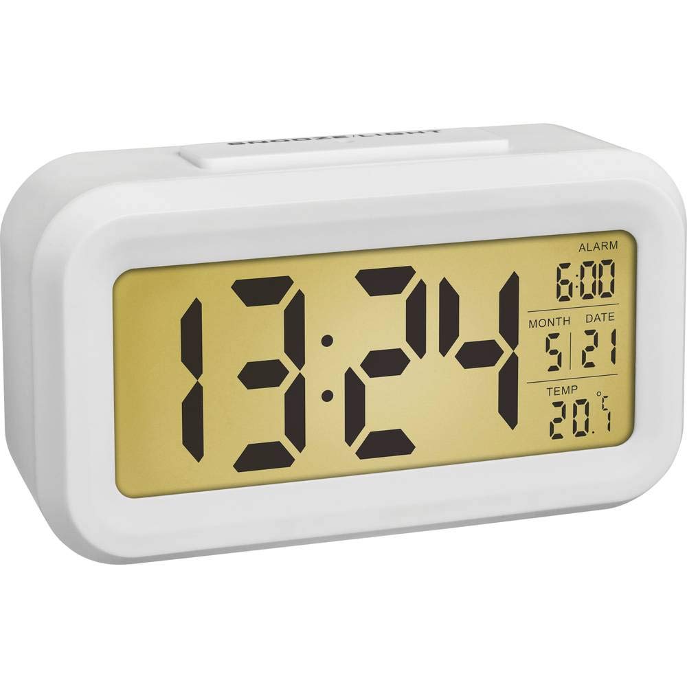 Tfa White Dostmann 60.2018.02 Quartz Alarm Clock Alarm Times 1
