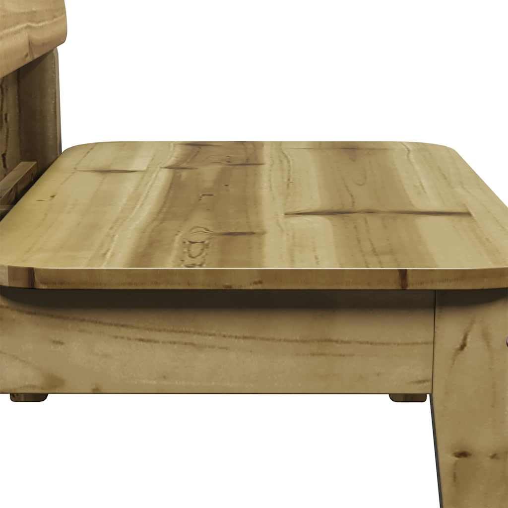 Sedia da giardino in legno di pino impregnato in autoclave, 60 x 52,5 x 72 cm, resistente alle intemperie, impilabile, con schienale, ideale per balcone, terrazza, giardino, robusta e