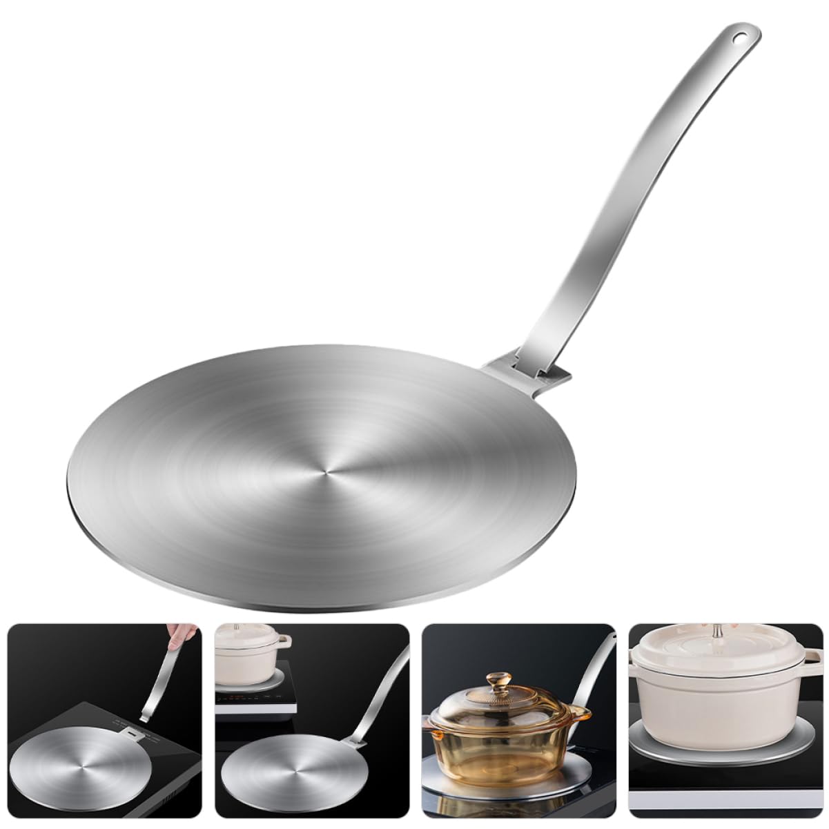 Mipcase Difusor De Calor para Placa De Inducción Placa Guía Térmica De Inducción Utensilios De Cocina De Inoxidable Adaptador para Cocina De Gas