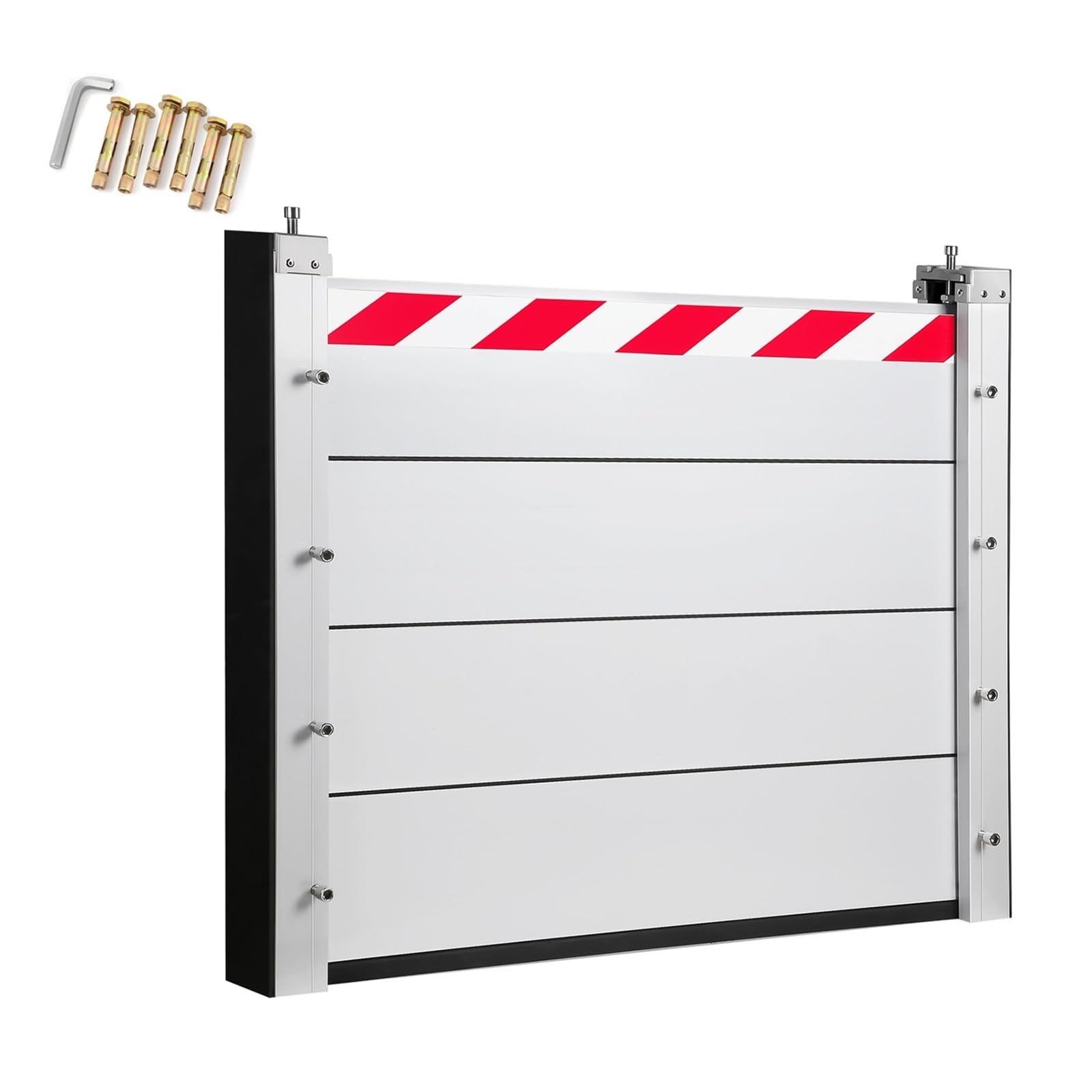 Aluminium Hochwasserschutz Barriere Hochwasserschutz Barriere Aussen Mobile Hochwasserschutz Barriere Wiederverwendbar Bei Starkem Regen Geeignet Für Garage, Keller, Haustür, Auffahrt(110 * 20cm)