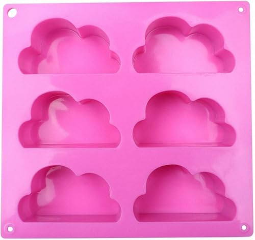 Miniatura 3 de Fewo Paquete de 2 moldes de silicona para magdalenas de nube, moldes de silicona para gelatina, jabón, cera de crayón, molde de bomba de baño,