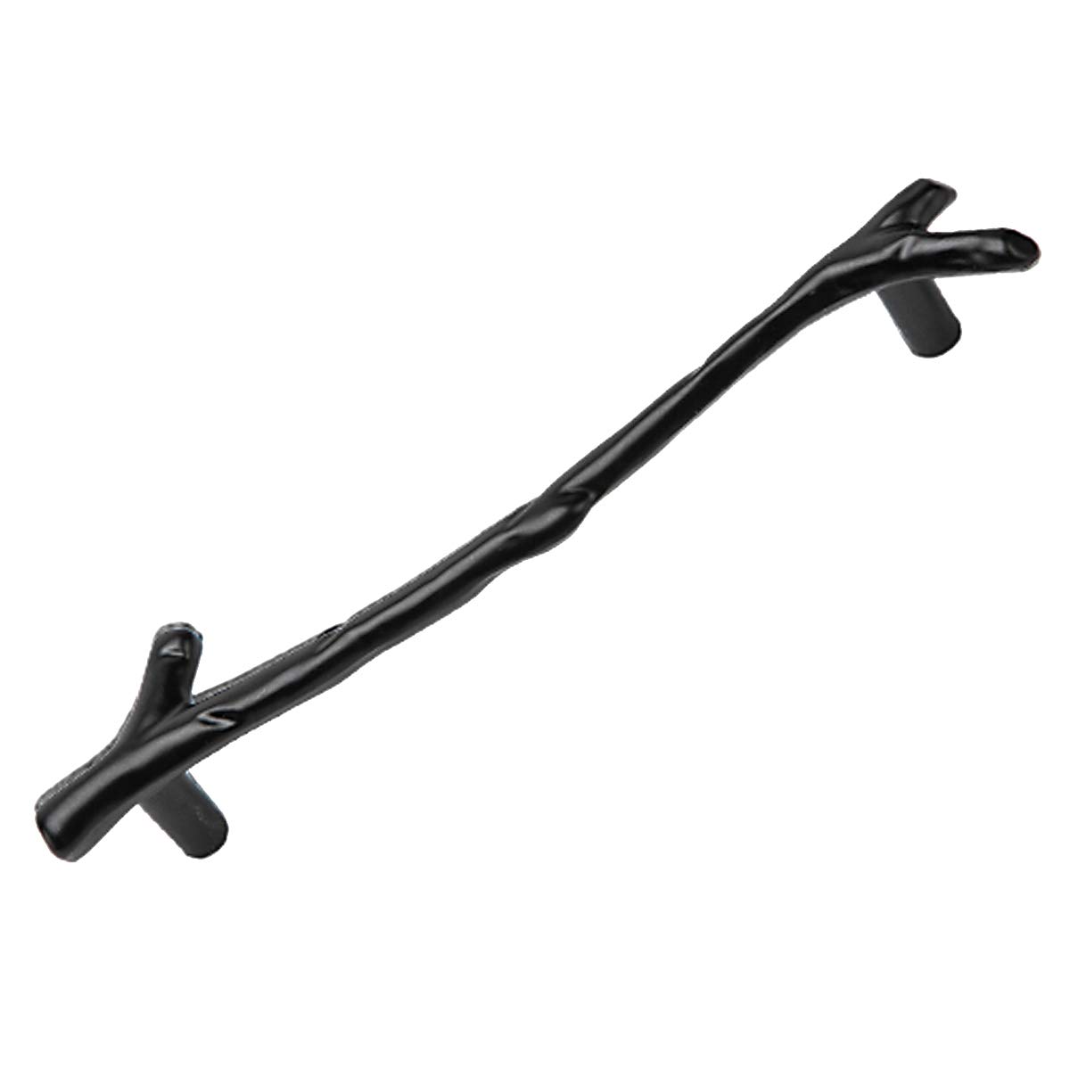 10 Pack Black Twig Knobs Branch Zinc Alloy Decorative Cabinet Wardrobe Furniture Door Drawer Knobs Pulls Handles Hardware 5.04" Hole Distance (128mm) Black AMQ_7641_HS_128_10