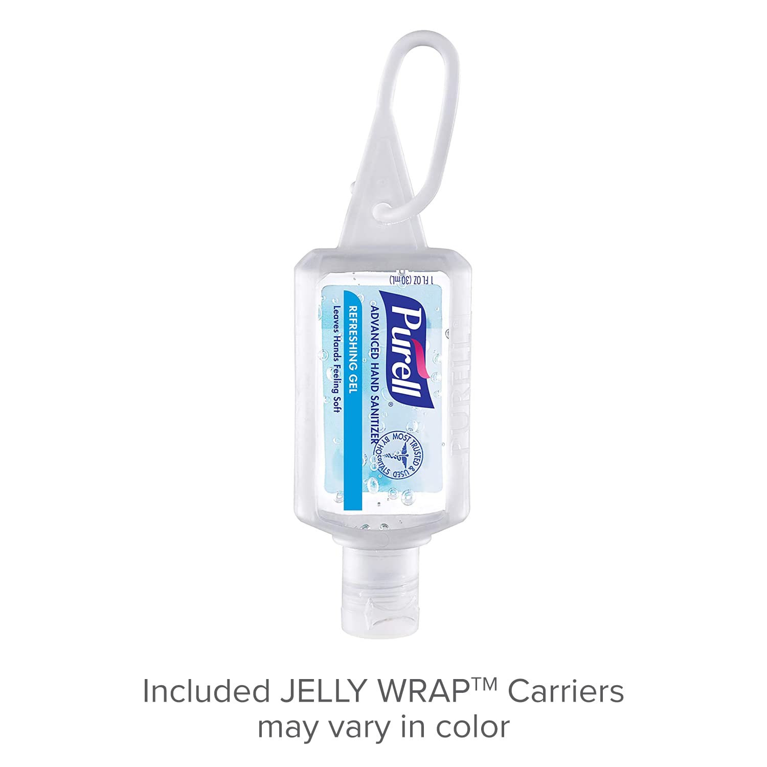Purell Advanced Hand Sanitizer Refreshing Gel, Clean Scent, 1 fl oz Travel Size Flip Cap Bottle with Jelly Wrap Carrier (Pack of 36) - 3900-36-WRP - Image 2