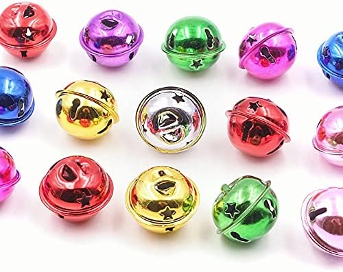 Small Christmas Bells,Christmas Hanging Bells, Small Christmas Bells 24pcs 24mm Beautiful Christmas(Pink)