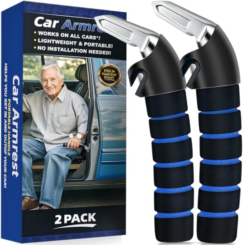 Image of KOUNATSURI 2Pack Car Door Handle for Elderly Car Handle Assist Support Multifunction for Seniors and Handicapped