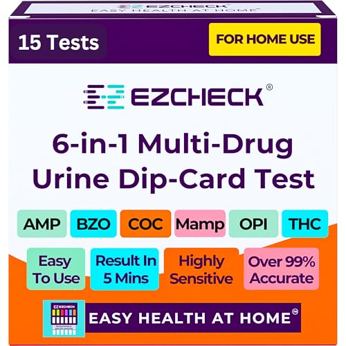[15 Pack] EZCHECK® 6-Panel Drug Test - at-Home Rapid Urine