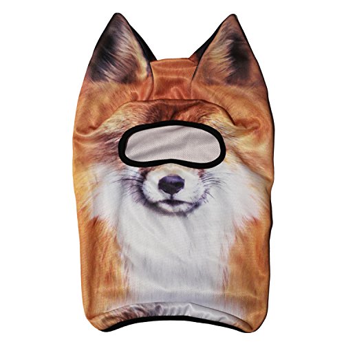 Wtactful 3D Animal Ears Balaclava Breathable Windproof Face Mask Protection For Skiing Snowboard Cycling Motorcycle Music Festivals Raves Halloween Party Cosply Outdoor Sports Fox Meb-08 #TOP4