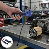 MUELODSIC 2 Szt. Częściowy Regulowany Klucz Paskowy Do Rur Gumowym Paskiem Wytrzymały Do Filtrów Oleju Filtrów i Instalacji Hydraulicznych Niebieski Zestaw Użycia i Profesjonalnego