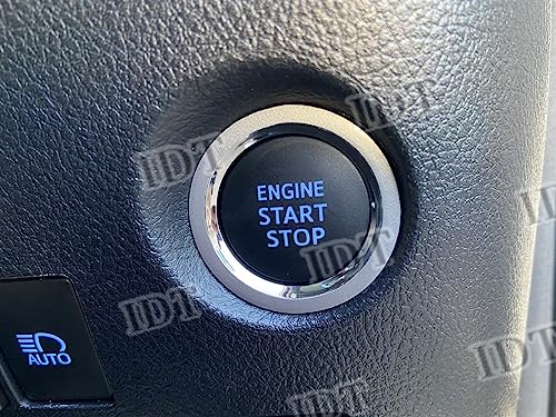 IDT 170系 シエンタ プッシュスタート スイッチ リング ステッカー エンジン ボタン カスタム インテリア シート NSP17#G/NCP175G/NHP170G ミニウエス付 グロスシルバー 銀 艶有り