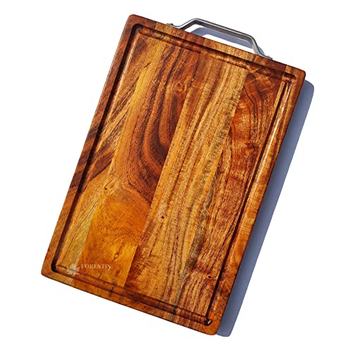 ANTICO WOODENIA Acacia Wood Chopping Board, Food Safe, Processed and Seasoned with Food Grade Mineral Oils
