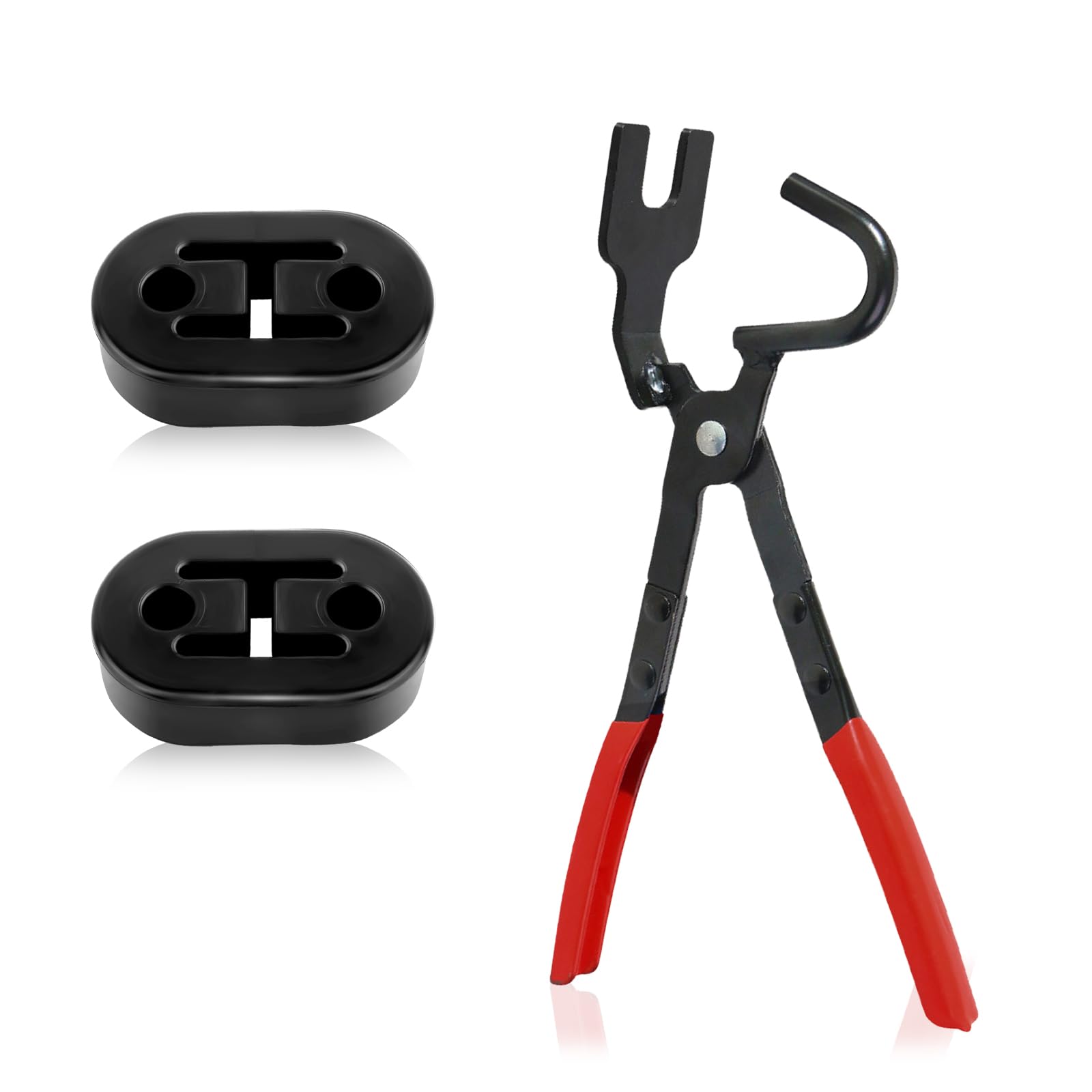 Exhaust Hanger Removal Kit: Pliers with Flat Collets & 2 Replacement Hangers