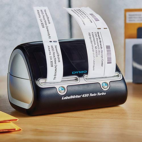 Image of DYMO LabelWriter 450 Twin Turbo Label Printer with 1 extra roll of 350 White Mailing Address Labels (1-1 /8'' x 3-1-2'')