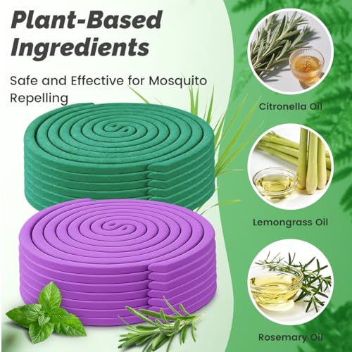 Image of Extra Strong Mosquito Repellent Coils, 28 Pack Large Outdoor Coils for Patios and Camping, DEET Free, Long Lasting 7 to 8 Hours Burning Time, Effective Outdoor Insect Bug Control Portable Incense