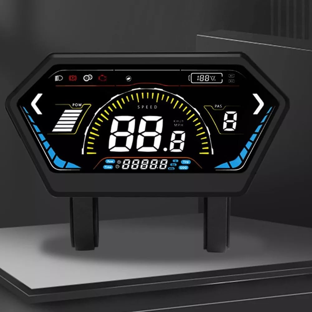 Panel kontrolny do rowerów elektrycznych, ekran LCD do rowerów, 24 V-72 V, złącze sterujące E-LCD, tachometr rowerowy, licznik kilometrów, komputer rowerowy do modowania