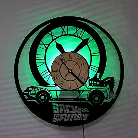 Vinyl wall clock Back to The Future LED light Retro Vinyl Record Clock 12 Inch decoration Seven Colors Cover