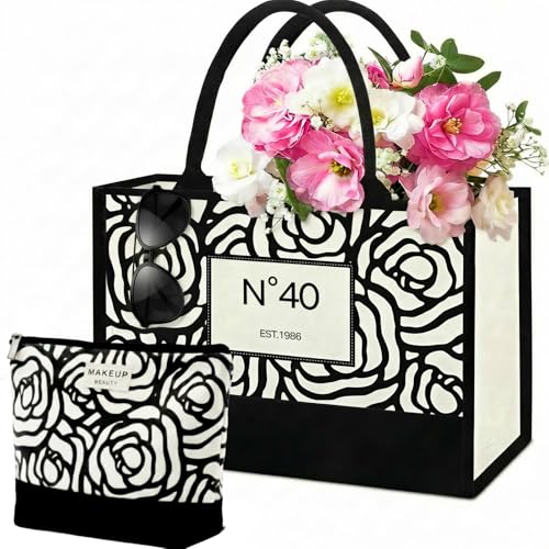 Image of 50th /60th /70th /40th /30th /80th Birthday Gifts for Women Her, Birthday Gifts Tote Bag for Mom Wife Aunt Friends
