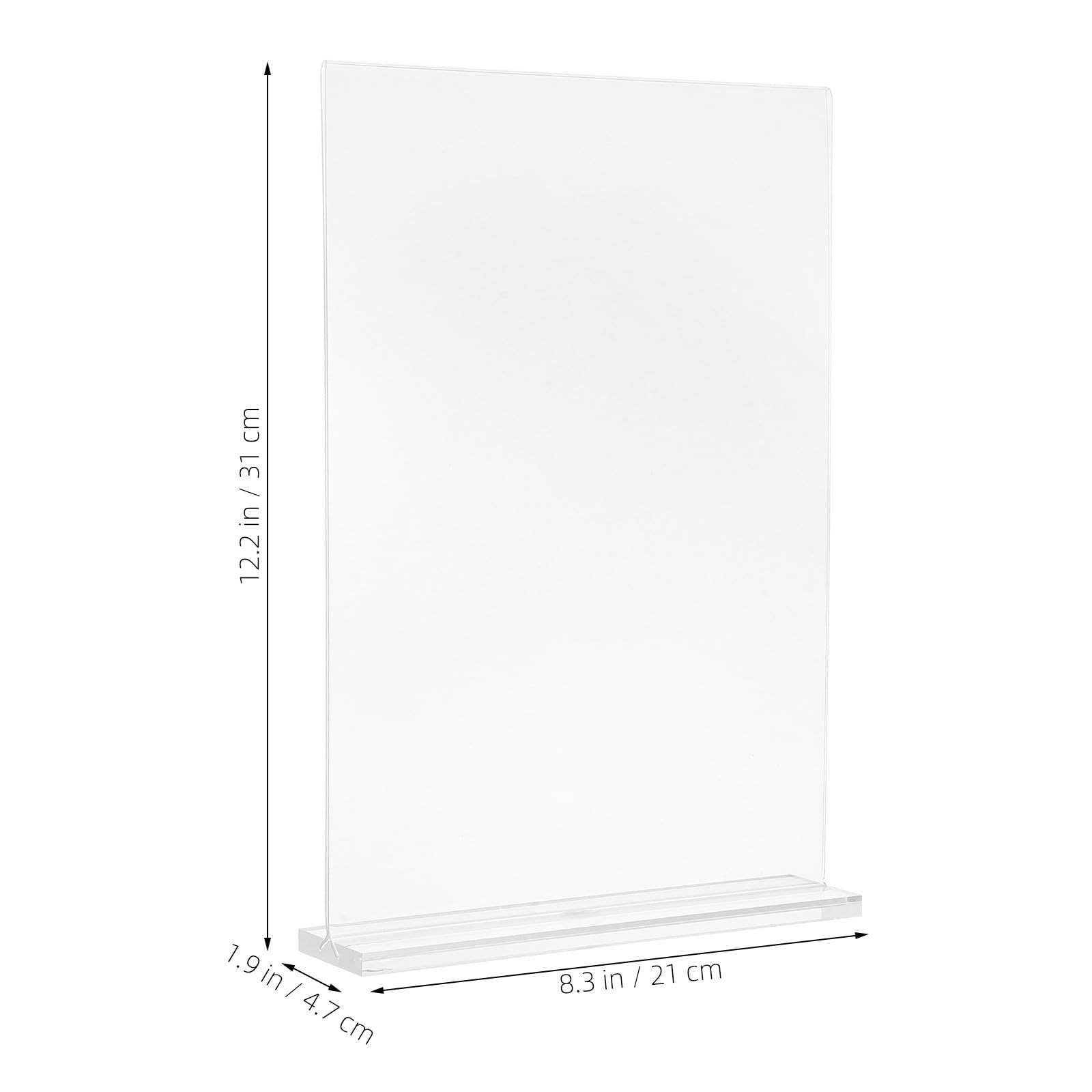 6 Stück Acryl Schildhalter T-form Doppelseitig Transparenter Tischmenü Displayständer aus Langlebigem Acryl Vertikaler Preisschildhalter für Restaurant Büro Zuhause