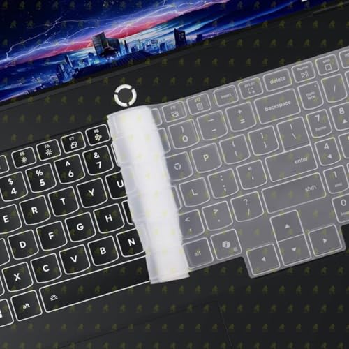 Image of RAYA Silicone Keyboard Skin Cover for 2026 Lenovo Legion Pro 5 & Legion Pro 7 16inch Laptops (Transparent)