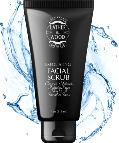 Best Face Wash For Men - Lather & Wood's Face Scrub - Luxurious Exfoliating Mens Face Wash For The Man's Man. 4Oz Facial Cleanser For Men. #TOP4