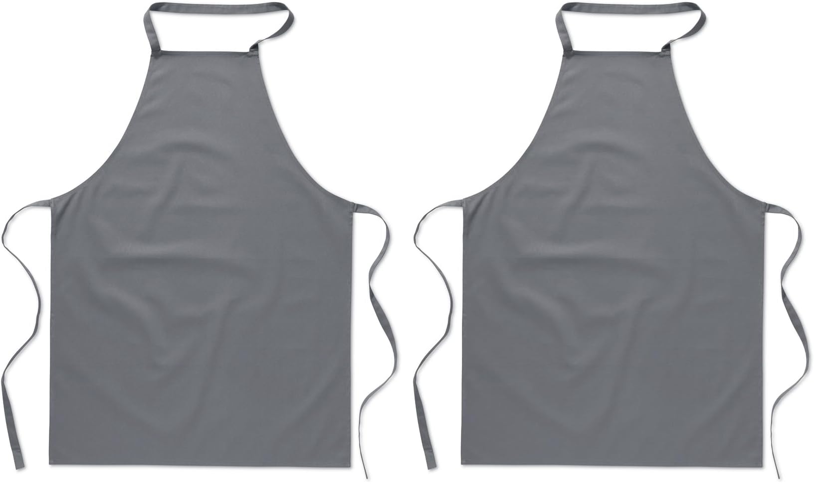 eBuyGB Pack of 1 Catering Cooking Plain Chef's Unisex Kitchen Apron, Cotton, Grey