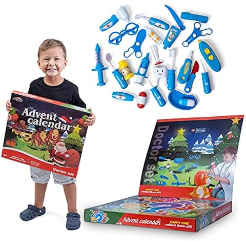 JoyKip Advent Calendar for Kids 2023 with Doctors Play Tools for Boys & Girls, Christmas countdown puzzle gift for friends Ages 3+ Cover
