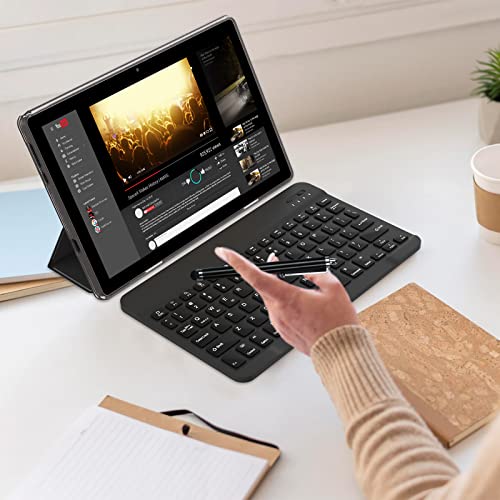 2024 Newest Tablet with Keyboard, 10 Inch 2 in 1 4GB RAM+128GB ROM+1TB Android 11 Tablets PC, 1.8Ghz Quad-Core Tablet, 8MP Dual Camera, 6000mAh Battery Tableta with Case, Mouse, Tempered Film, Stylus - Thumbnail 4