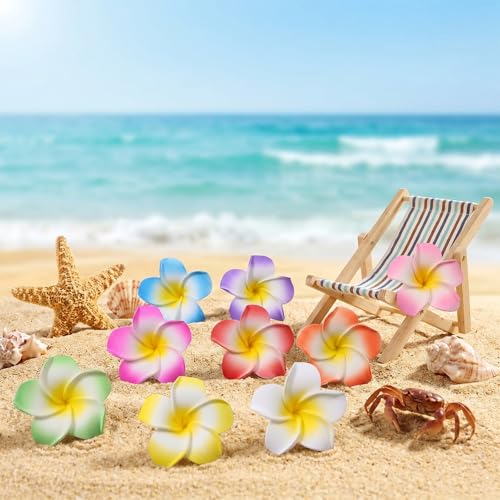 18 Piezas Pinzas de Flores Plumeria de 2.75 Pulgadas miniatura 7