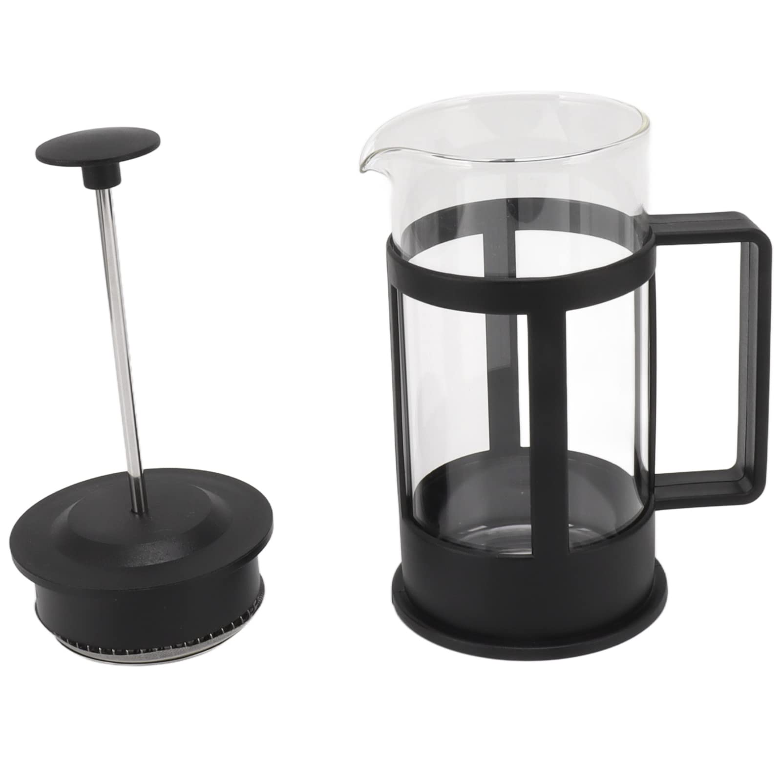JTLB 350ml French Press Coffee Maker Glass Stainless Steel Coffee Press Glass French Press Teapot