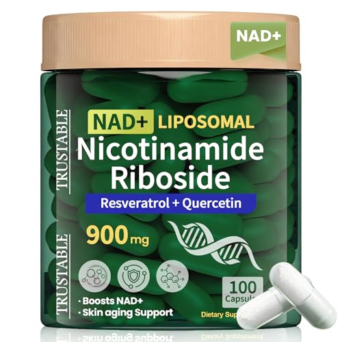 Yolopim NAD Supplements for Women and Men, Liposomal Nicotinamide Riboside 900mg, NAD Resveratrol Supplement, Quercetin, High Purity NAD+ Supplement for Anti-Aging, Energy-80 Capsules