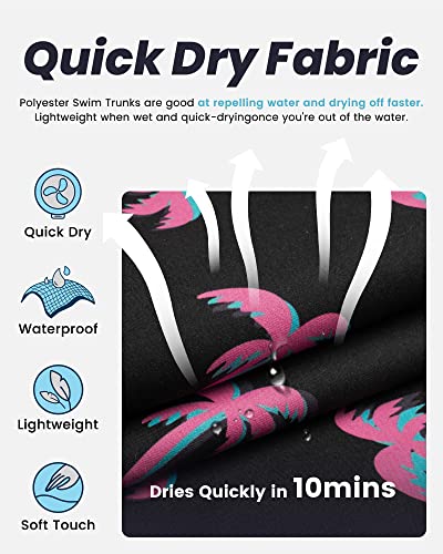Image of maamgic Mens Swim Trunks Quick Dry Swim Shorts with Mesh Lining Funny Swimwear Bathing Suits 7inch