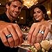 HUASAI Promise Rings for Couples Matching Rings for Couples for Him and Her Set Engagement Ring Trendy Jewelry Valentines Day Decorations Gift