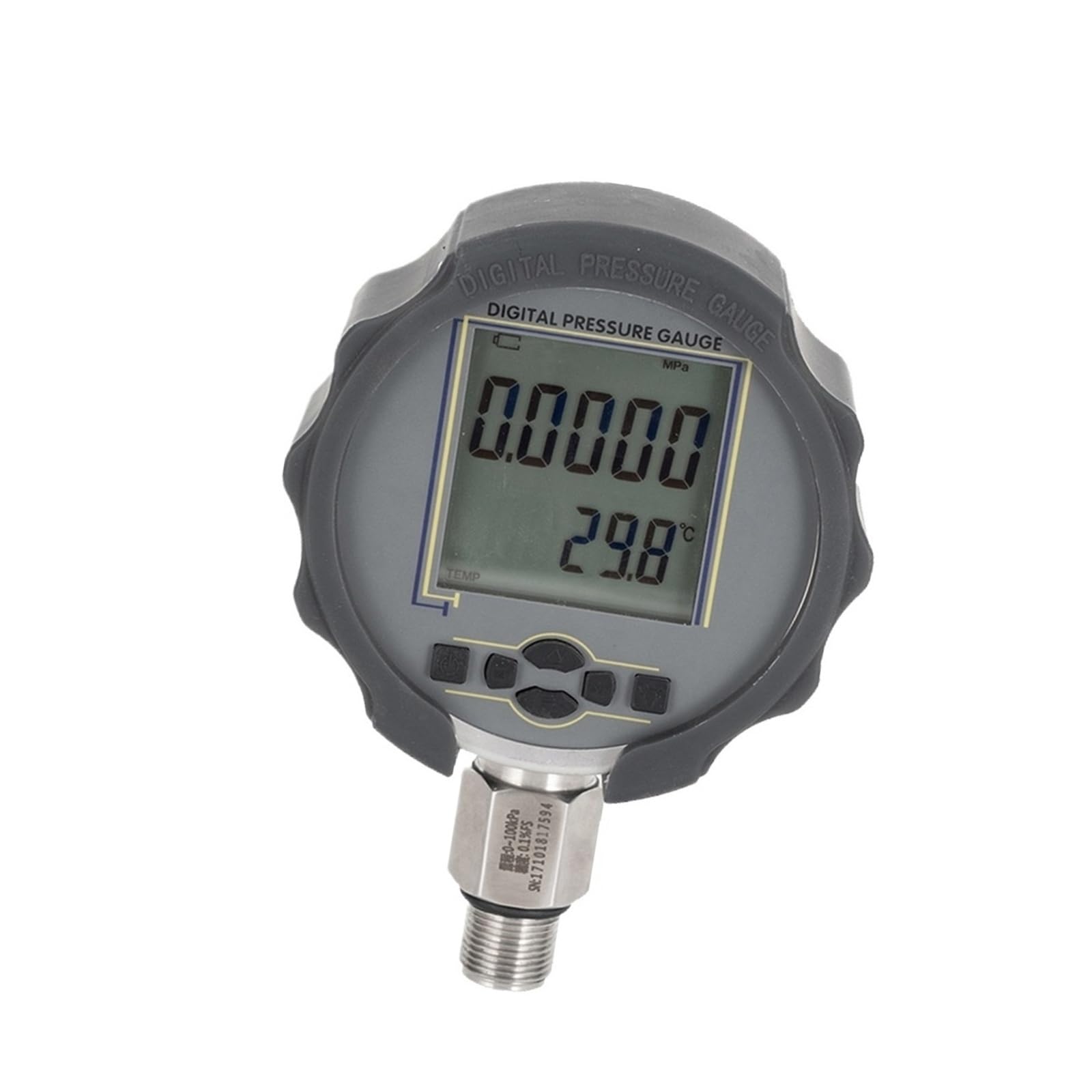 Manómetro digital, precisión 0,1 Manómetro de acero inoxidable(0-0.4Mpa)